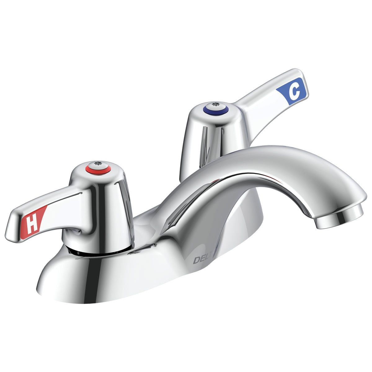Commercial 21C143-TI TECK® Heavy Duty Centerset Sink Faucet, Polished Chrome, 2 Handles, 1.5 gpm Flow Rate