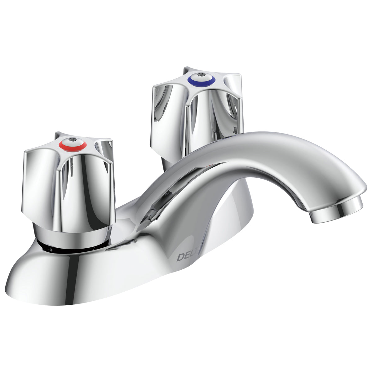 Commercial 21C149 TECK® Heavy Duty Centerset Sink Faucet, Polished Chrome, 2 Handles, 1.5 gpm Flow Rate