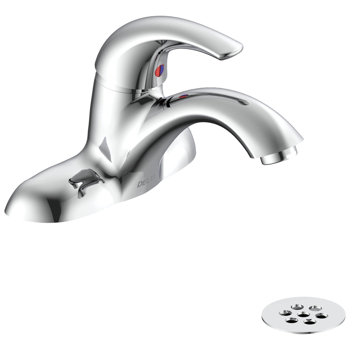 Commercial 22C451 TECK® Centerset Lavatory Faucet, Polished Chrome, 1 Handles, 0.5 gpm Flow Rate