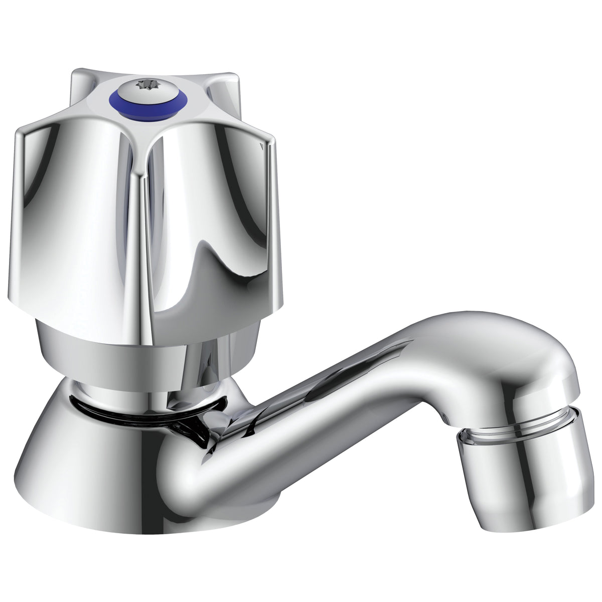 DELTA® 23T1041 TECK® Single Basin Faucet, Commercial, 1.5 gpm Flow Rate, 0.88 in H Spout, 1 Handles, 1 Faucet Holes, Polished Chrome, Function: Traditional