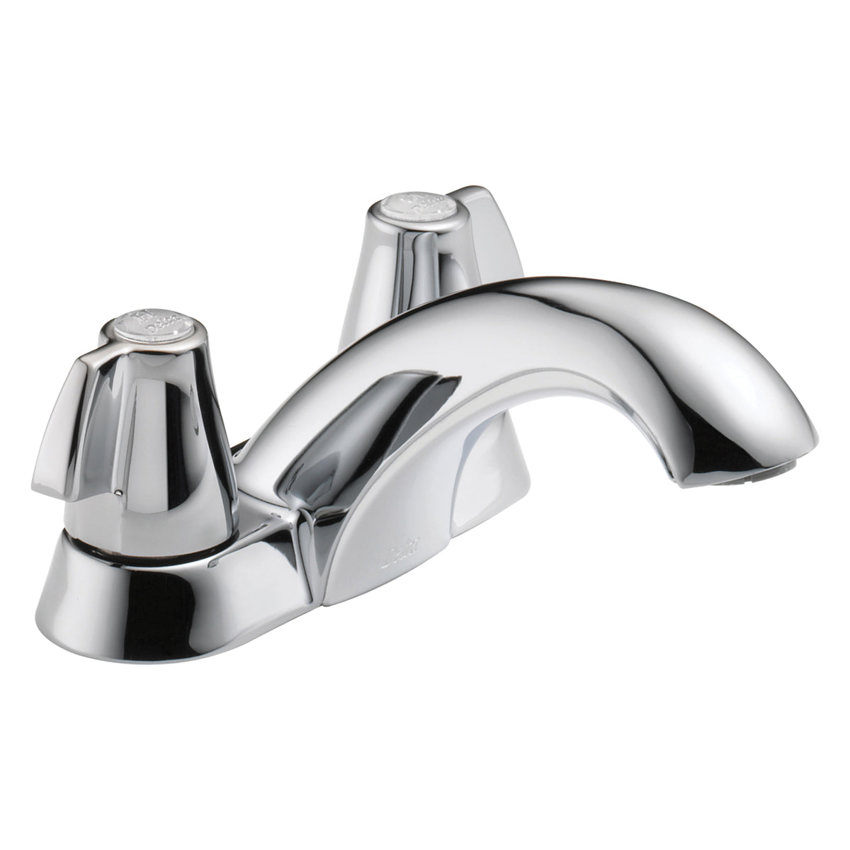 DELTA® 2500LF Classic Centerset Lavatory Faucet, Polished Chrome, 2 Handles, 1.2 gpm Flow Rate