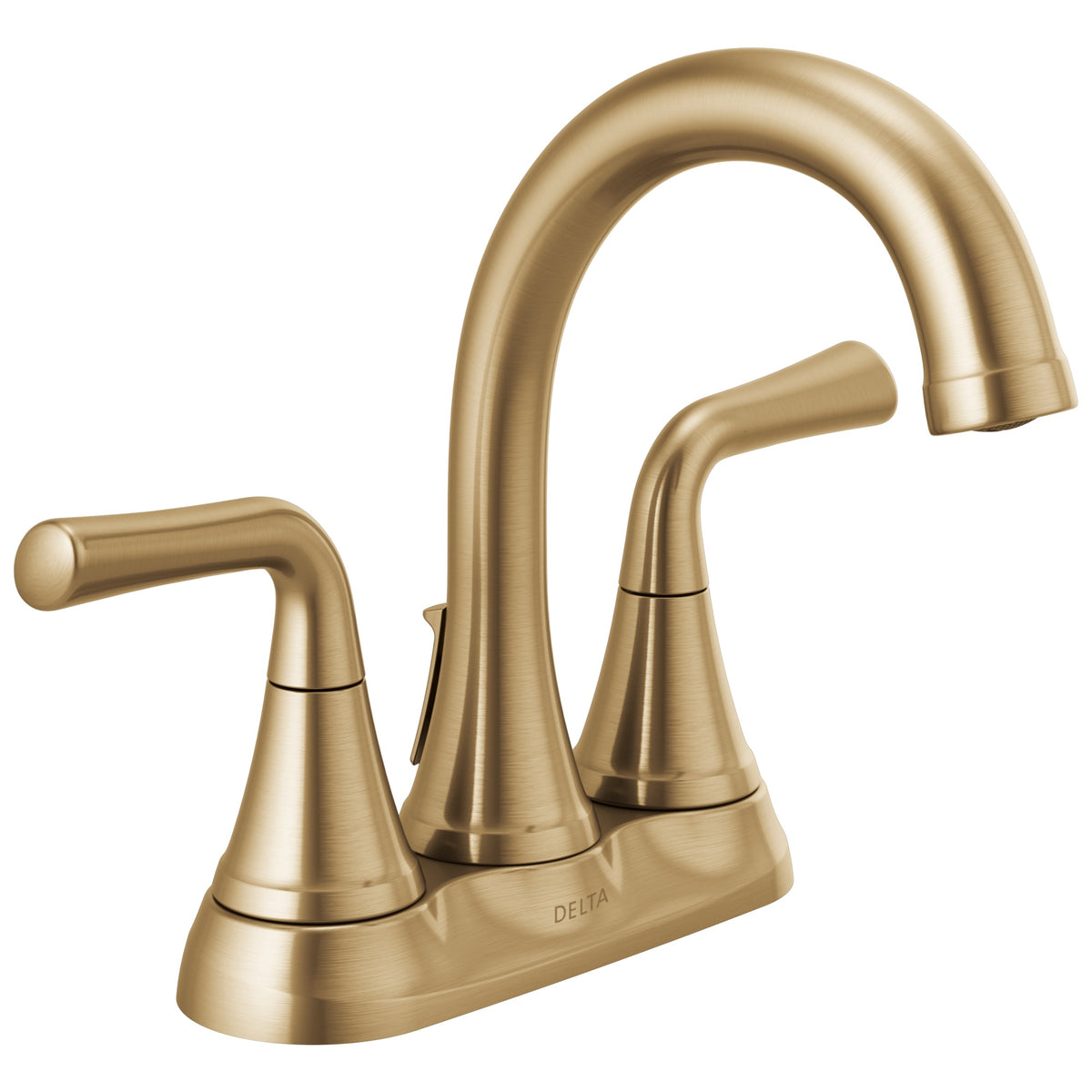 DELTA® 2533LF-CZTP Kayra™ Two Handle Bathroom Faucet, Champagne Bronze, 2 Handles, Pop-Up Drain, 1.2 gpm Flow Rate