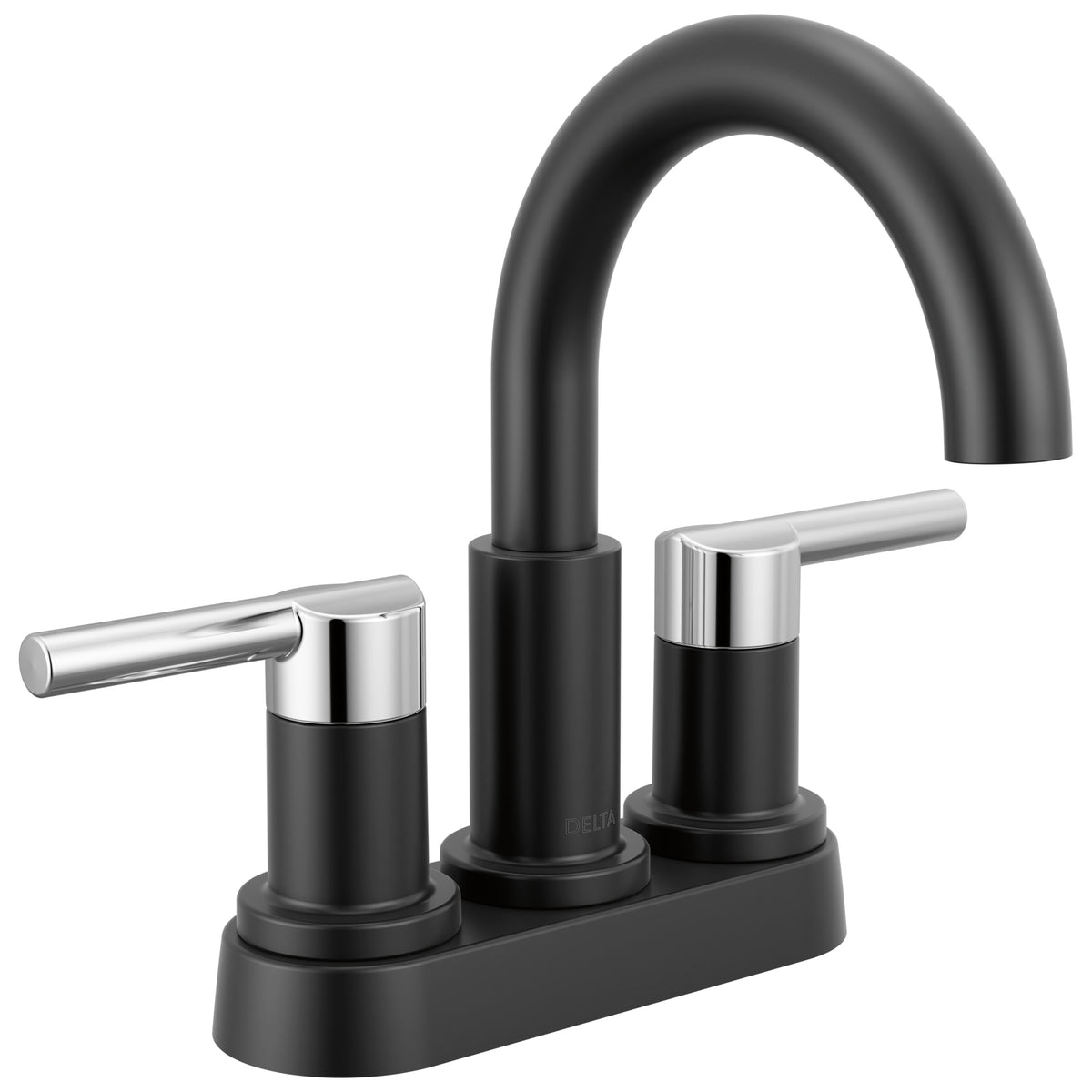 DELTA® 25749LF-CS Nicoli™ Two Handle Bathroom Faucet, Black/Chrome, 2 Handles, Push Pop-Up Drain, 1.2 gpm Flow Rate