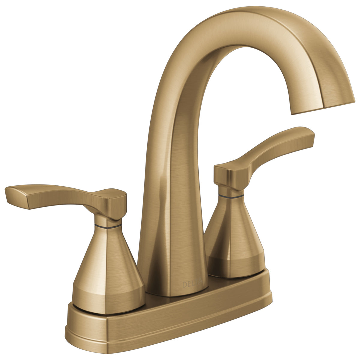 DELTA® 25775-CZ-PR-MPU-DST Stryke® Two Handle Bathroom Faucet, Champagne Bronze, 2 Handles, Metal Pop-Up Drain, 1.2 gpm Flow Rate