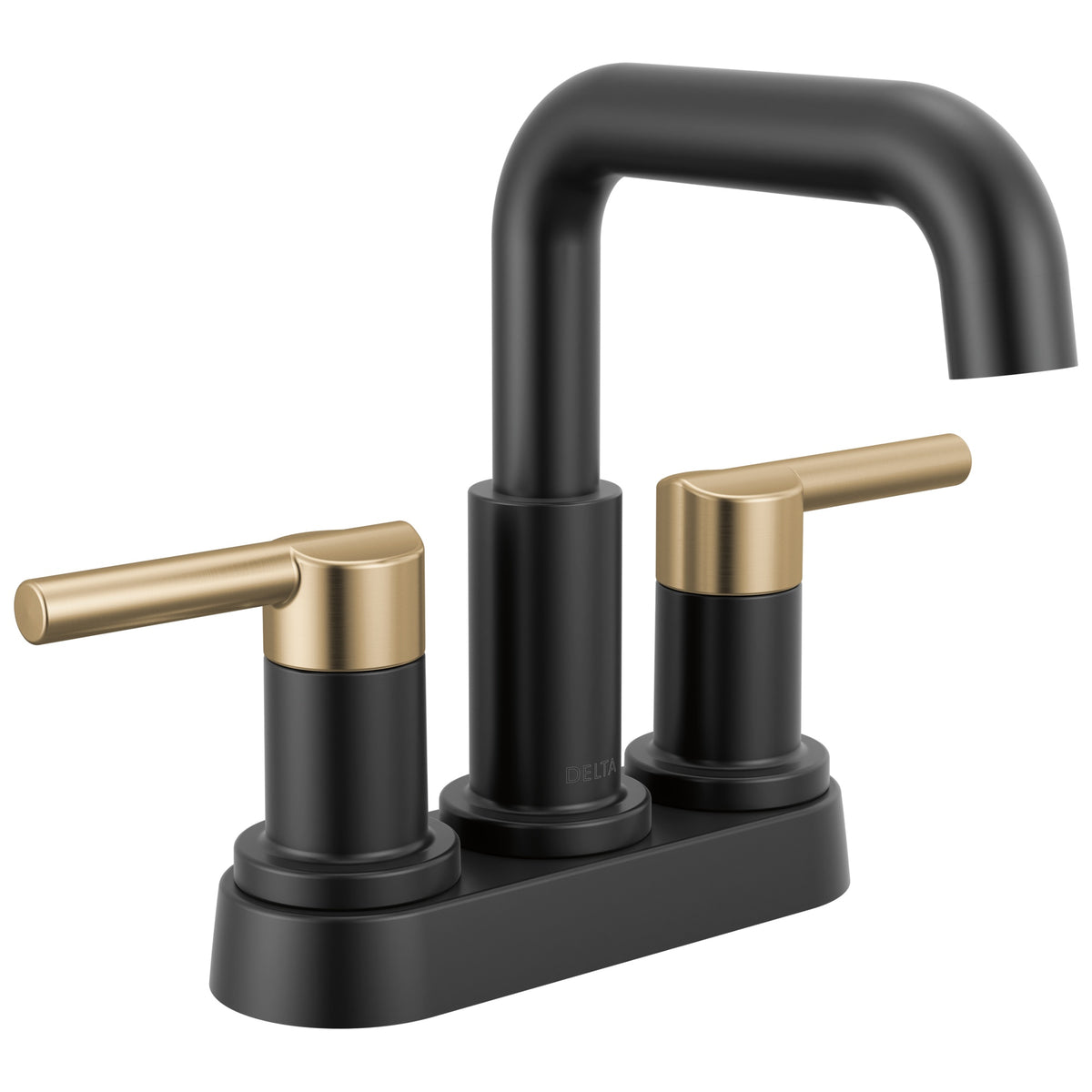 DELTA® 25849LF-GZ Nicoli™ Two Handle Bathroom Faucet, Champagne Bronze/Matte Black, 2 Handles, Push Pop-Up Drain, 1.2 gpm Flow Rate