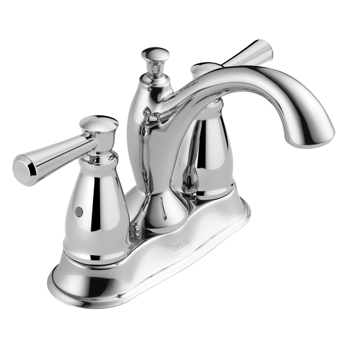DELTA® 2593 Linden™ Centerset Lavatory Faucet, DELTA® Linden™ Centerset Lavatory Faucet, 2 Handles, Metal Pop-Up Drain, 1.2 gpm Flow Rate