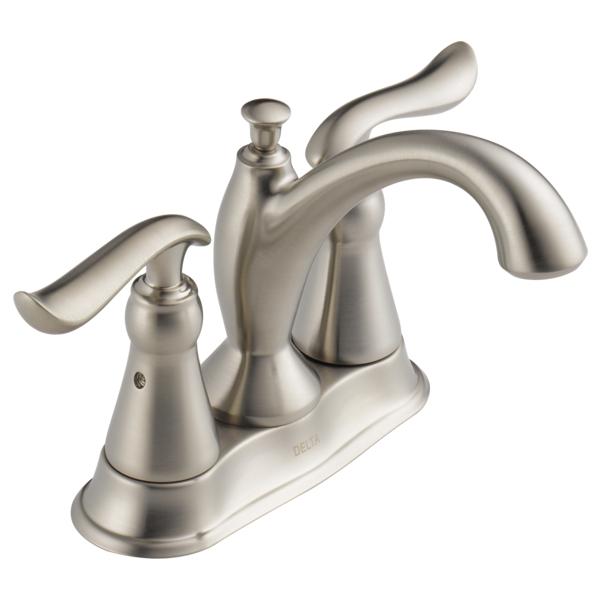 DELTA® 2594 Tract-Pack™ Linden™ Centerset Lavatory Faucet, DELTA® Tract-Pack™ Linden™ Centerset Lavatory Faucet, 2 Handles, 50/50 Pop-Up Drain, 1.2 gpm Flow Rate