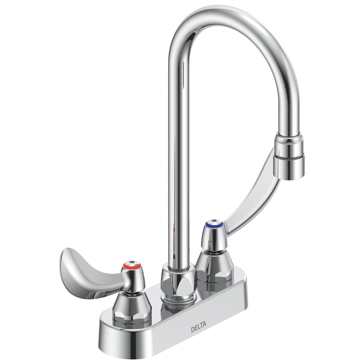 Teck - Heavy Duty Bathroom Sink Faucet - Red/Blue Indicators
