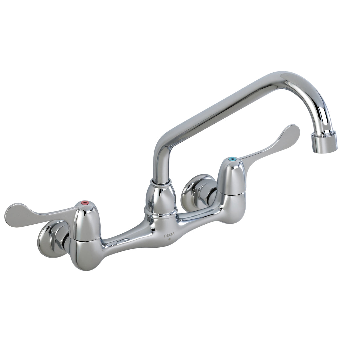 Commercial 28P4202LF Service Sink Faucet, Commercial, 1.8 gpm Flow Rate, Swivel Spout, Polished Chrome, 2 Handles, Import