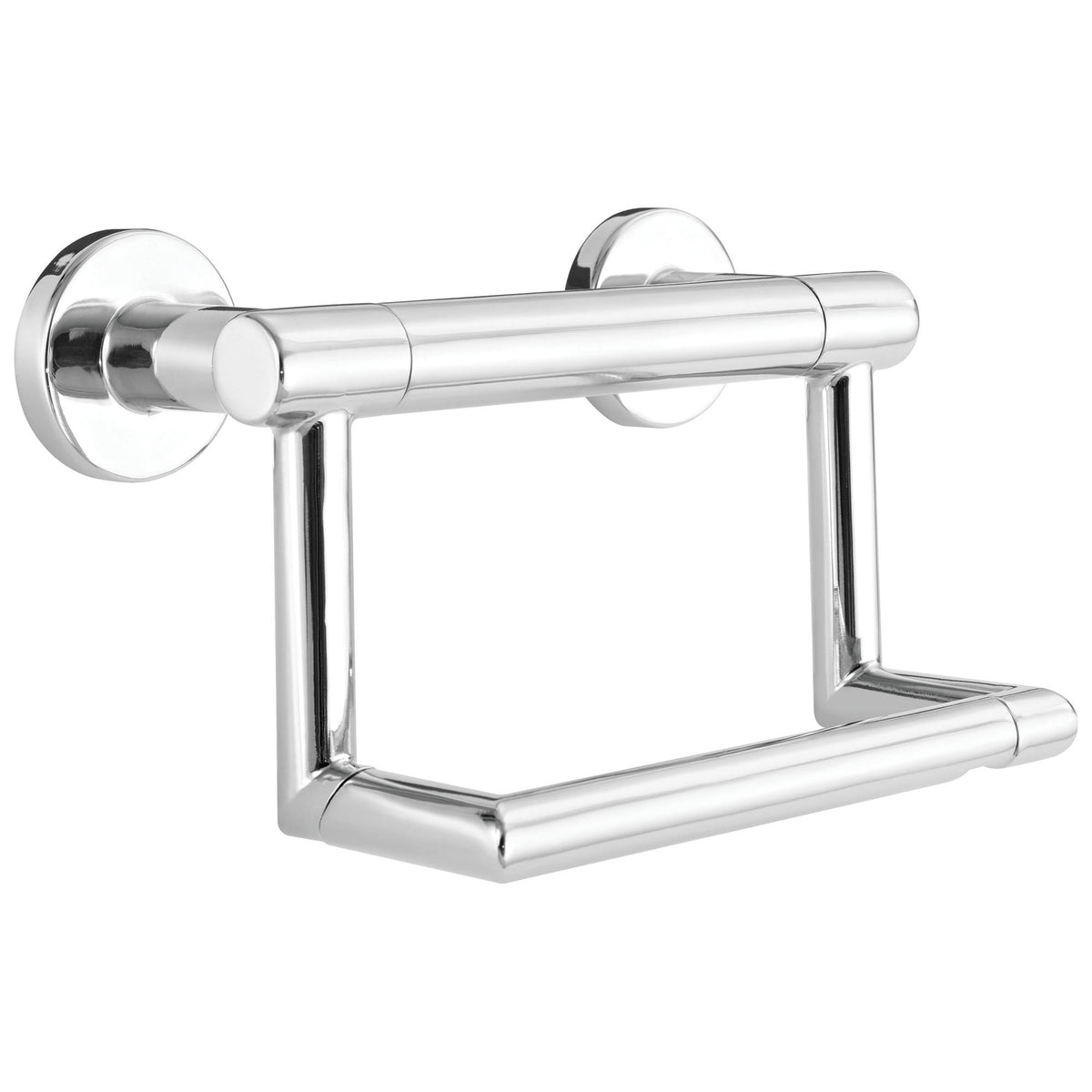 DELTA® 41550 Decor Assist™ Contemporary Toilet Tissue Holder With Assist Bar, 300 lb Capacity, 4-1/2 in H, Polished Chrome, Import