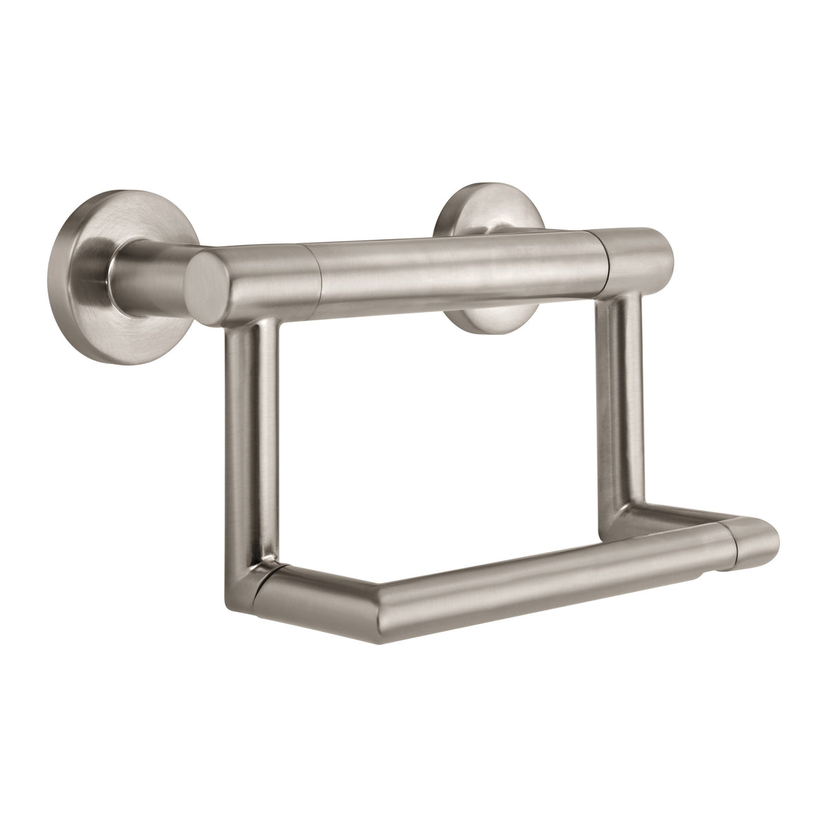 DELTA® 41550-SS Decor Assist™ Contemporary Toilet Tissue Holder With Assist Bar, 300 lb Capacity, 4-1/2 in H, Stainless Steel, Import