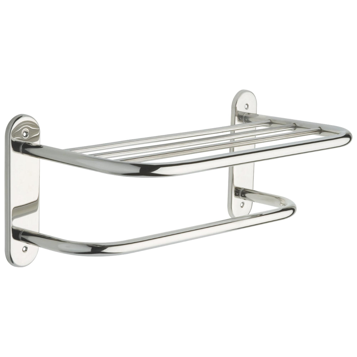 DELTA® 43618 Towel Shelf, 18 in OAL x 5-7/8 in OAD x 8-1/2 in OAH, Metal, Import