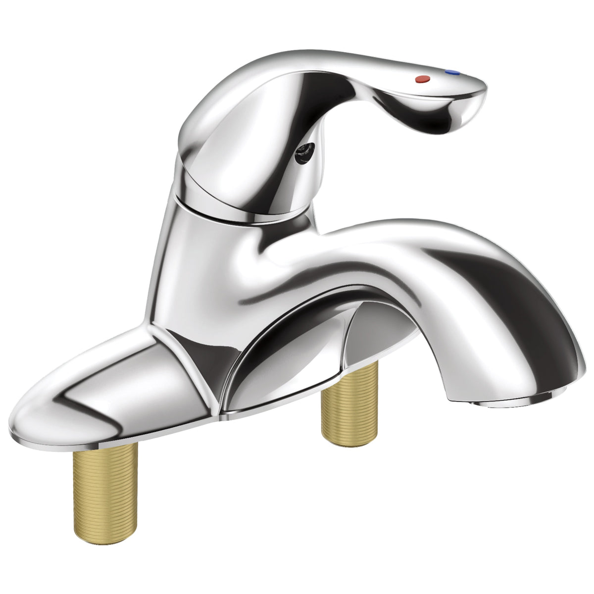 DELTA® 505LF Classic Centerset Lavatory Faucet, Polished Chrome, 1 Handles, 1.2 gpm Flow Rate