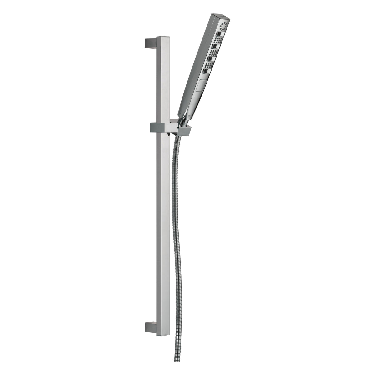 DELTA® 51140 Zura™ Hand Shower, 5-Function Shower Head, 2 gpm Flow Rate, 60 to 82 in L Hose, 1/2 in IPS Connection, Polished Chrome, Import