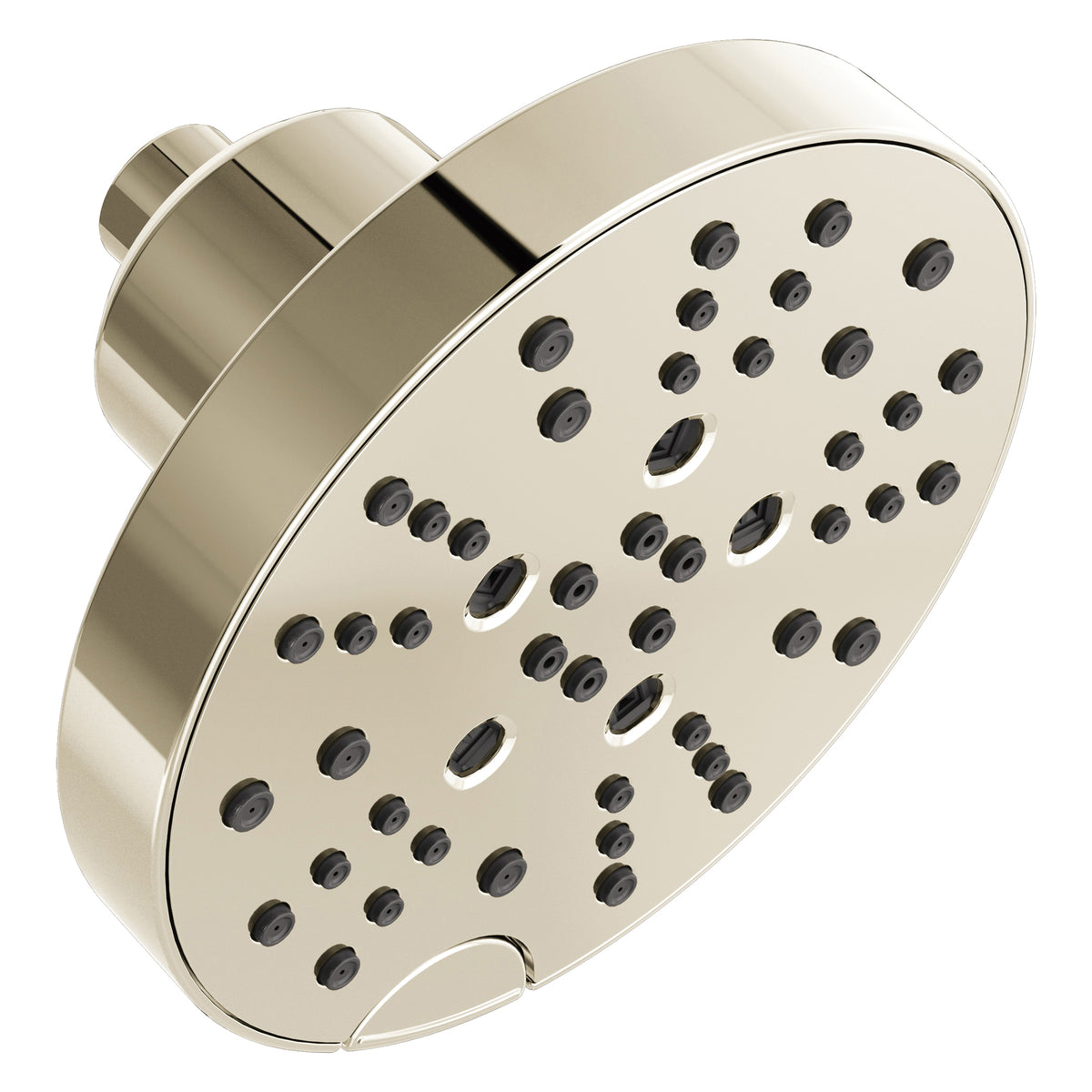 DELTA® 52668-PN Universal Contemporary Raincan Shower Head, 1.75 gpm Maximum, 5 Sprays, 6 in Dia x 3-15/16 in H Head, Import