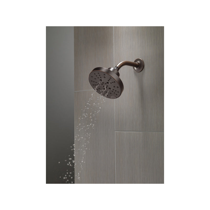 DELTA® 52668-RB Universal Contemporary Raincan Shower Head, 1.75 gpm Maximum, 5 Sprays, 6 in Dia x 3-15/16 in H Head, Import