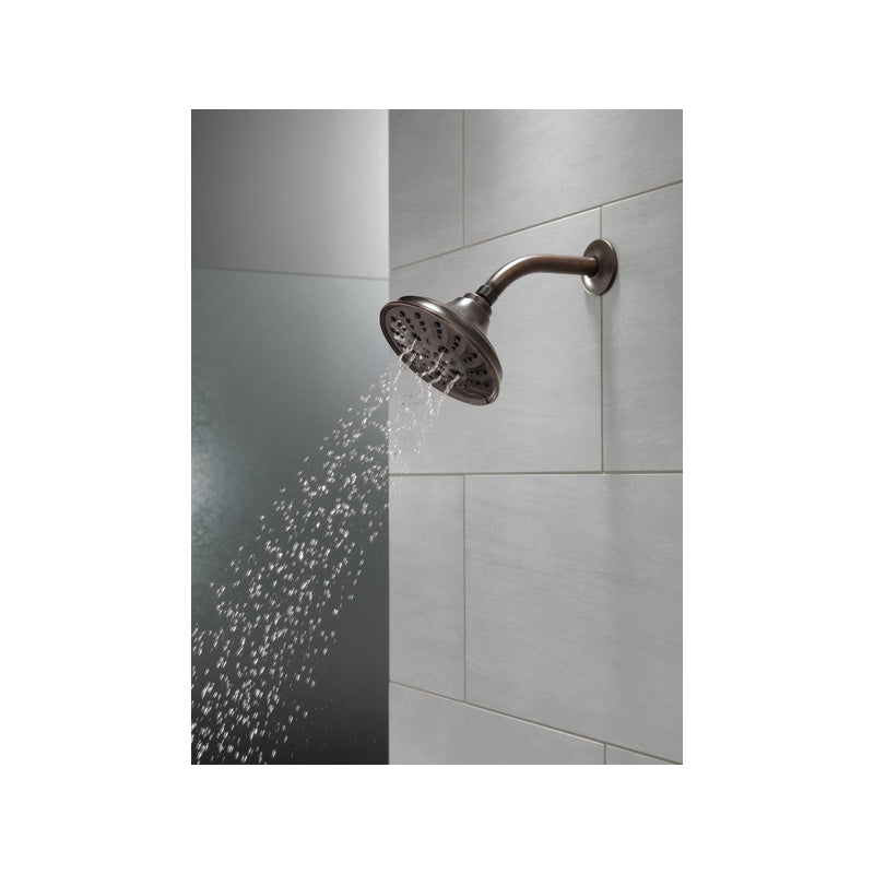 DELTA® 52669-RB Universal Traditional Raincan Shower Head, 1.75 gpm Maximum, 5 Sprays, 6 in Dia x 4 in H Head, Import