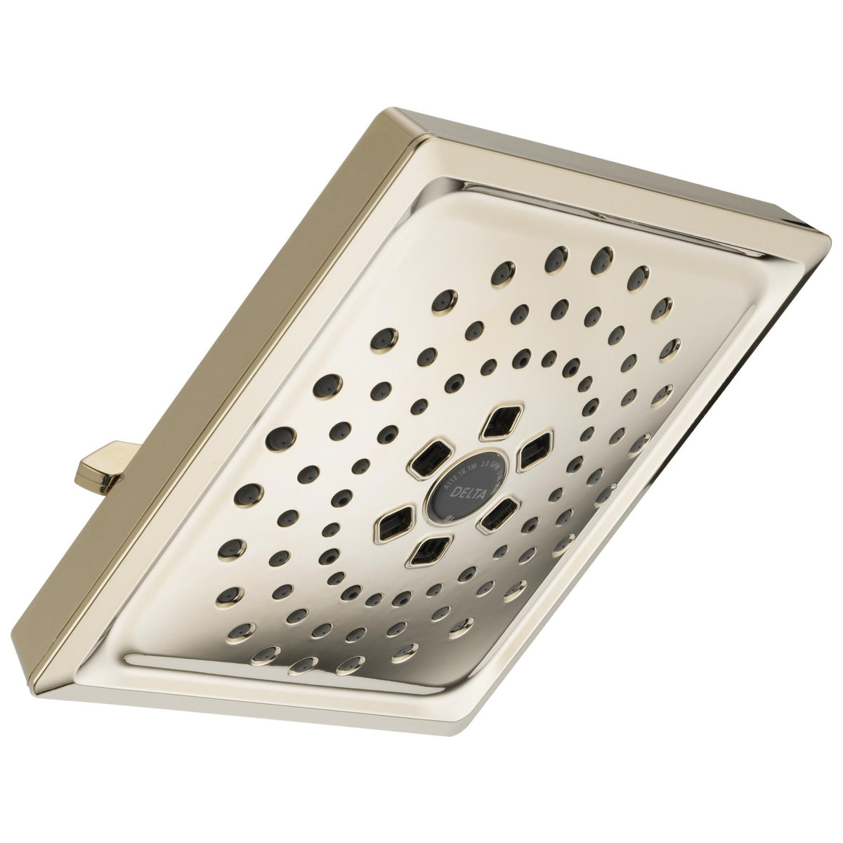 DELTA® 52684-PN-PR Universal Showerhead With H2Okinetic® Technology, 1.75 gpm Max Flow, 3 Sprays, 7-5/8 in L x 7-5/8 in W x 3-1/2 in H Head, Import