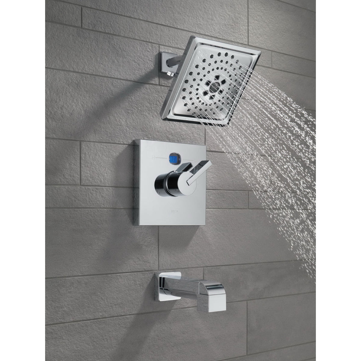 DELTA® 52684-BL 3-Setting Raincan Shower Head, 2 gpm Flow Rate, 3 Sprays, Import