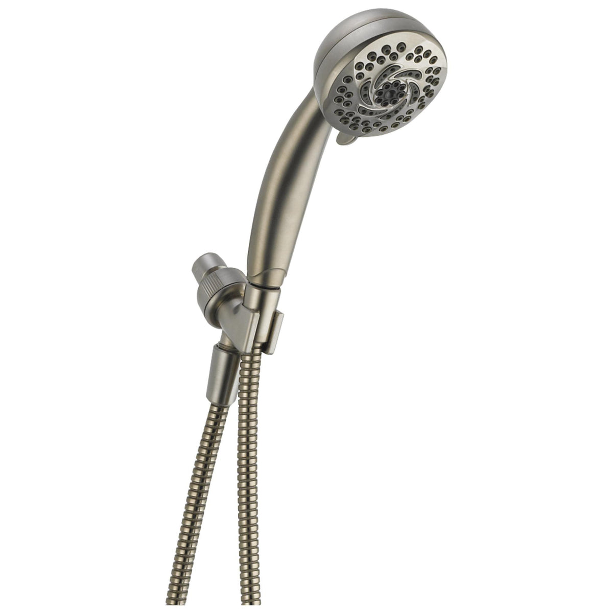 DELTA® 54436-SS-PK Shower Mount Hand Shower, 5-Function Shower Head, 2 gpm Flow Rate, 60 in L Hose, Stainless Steel, Import