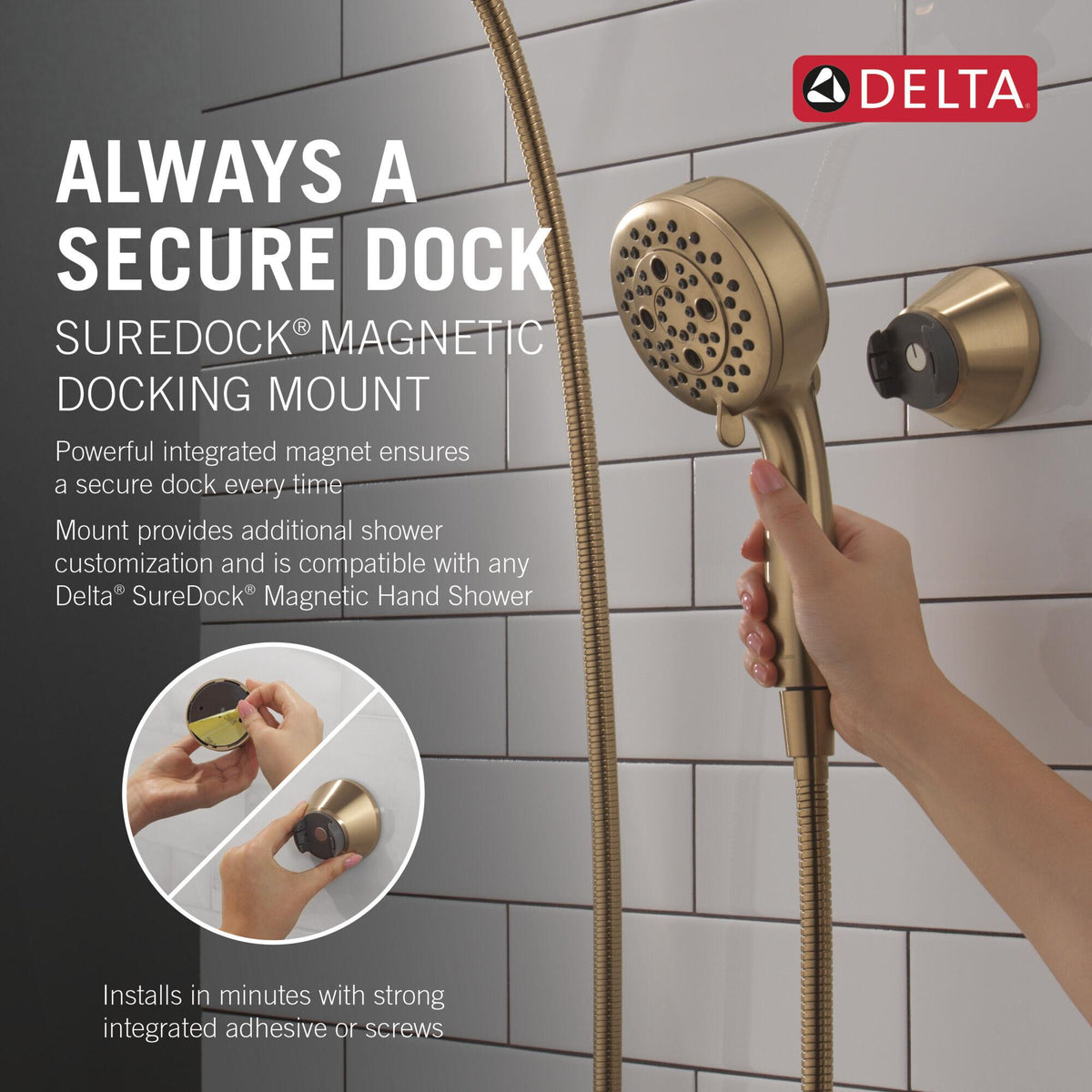 Suredock - Docking Mount - Champagne Bronze - Deck Mount