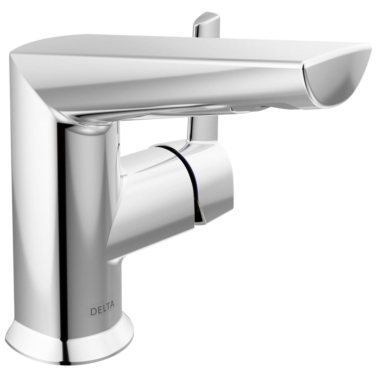 DELTA® 572-PR-MPU-DST Galeon™ Bathroom Faucet, Commercial/Residential, 1.2 gpm Flow Rate, 5 in H Spout, 1 Handles, Metal Pop-Up Drain, 1 Faucet Holes, Lumicoat™ Polished Chrome