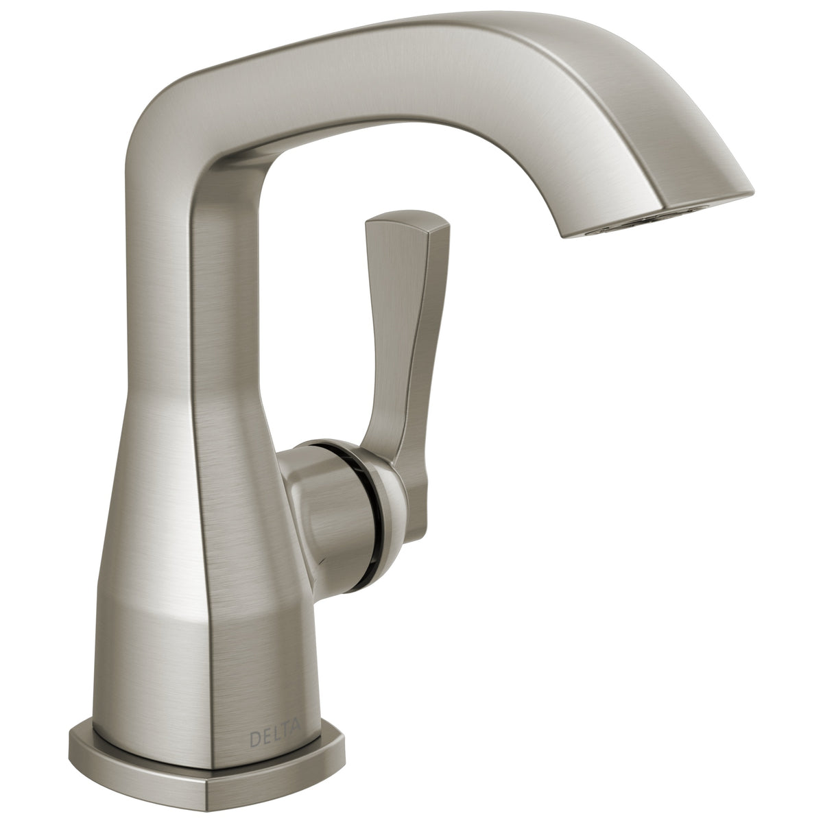 DELTA® 576-SS-PR-MPU-DST Stryke® Single-Handle Bathroom Faucet, 1.2 gpm Flow Rate, 5-5/16 in H Spout, 1 Handles, Pop-Up Drain, 1, 3 Faucet Holes, Stainless, Function: Lavatory