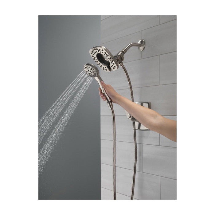 DELTA® 58498 In2ition® 2-in-1 Shower Head and Hand Shower Combo, DELTA® In2ition® 2-in-1 Shower Head and Hand Shower Combo, 1.75 gpm Flow Rate, 60 to 82 in Hose