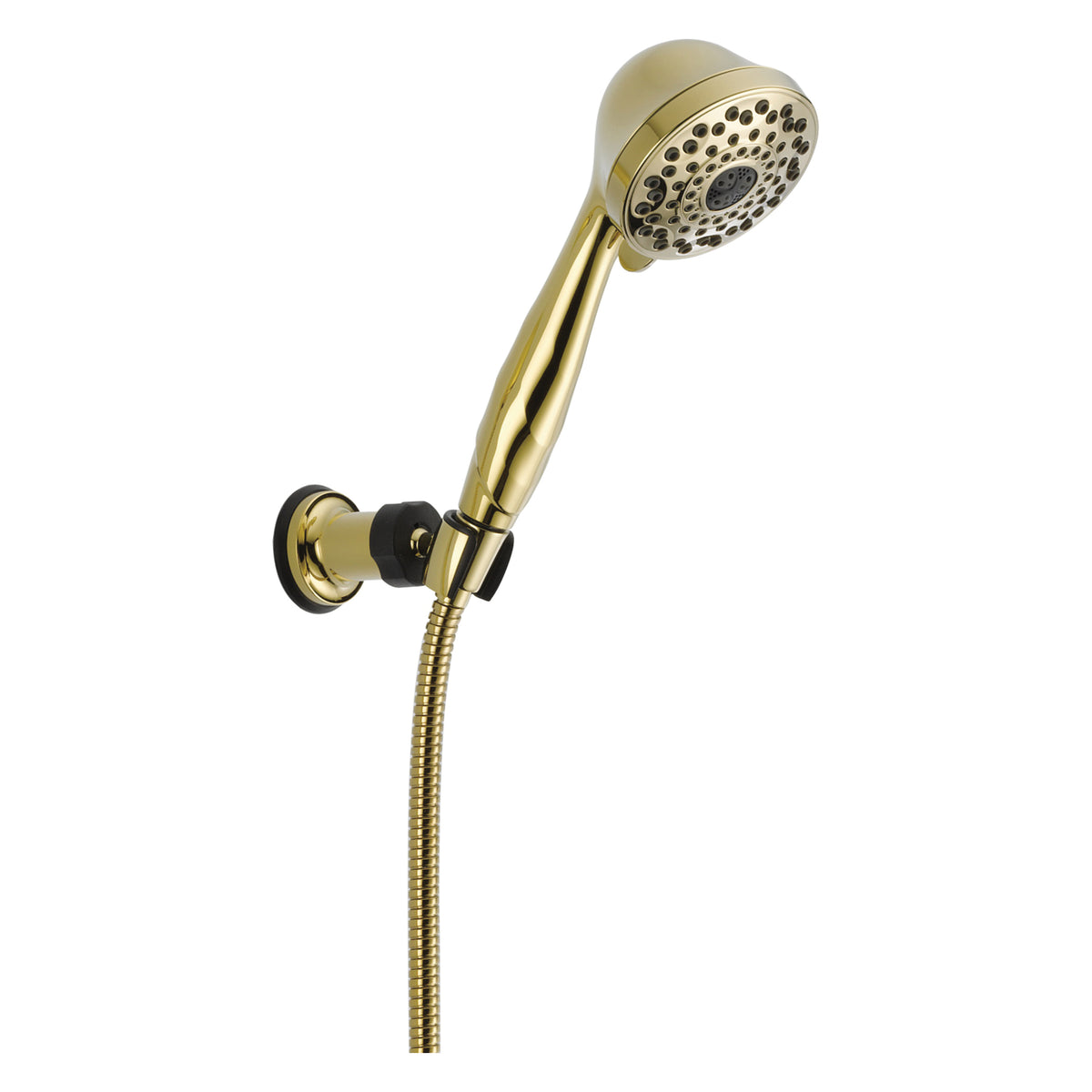 DELTA® Wall Mount Hand Shower, 3-13/16 in Dia 7 Shower Head, 2 gpm Flow Rate, 82 in L Hose, 1/2 in IPS Connection, Import