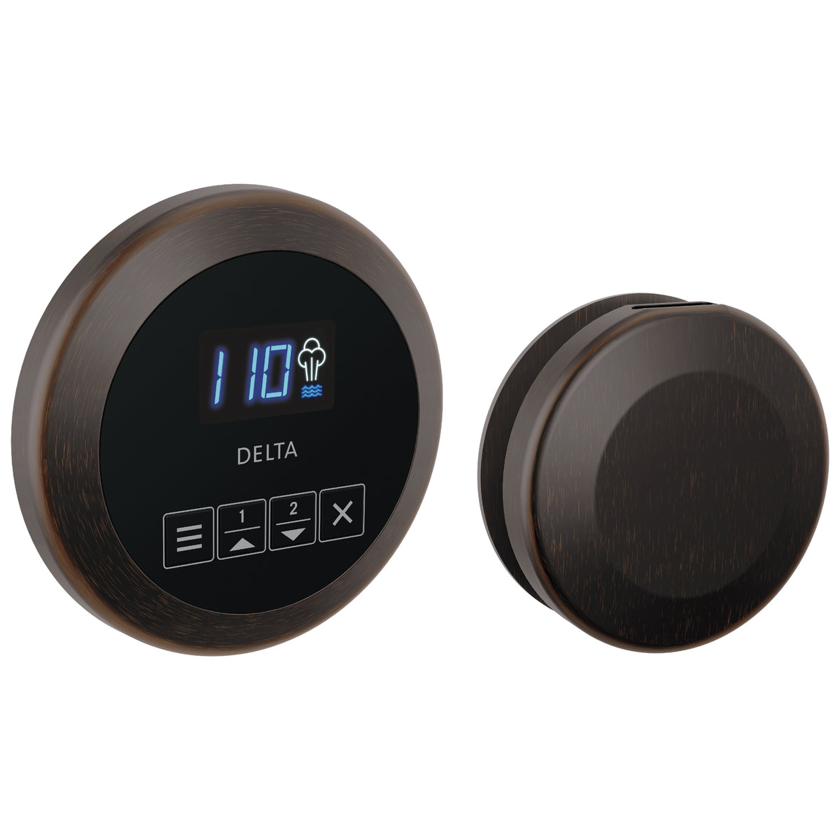 Round Steam Shower Control - Venetian Bronze