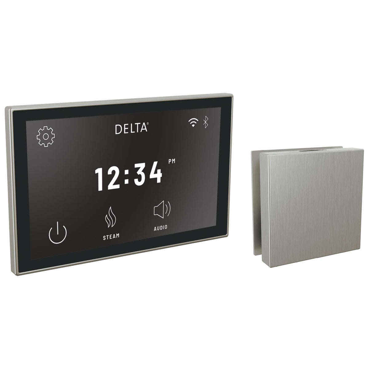 Square Steam Shower Control - Lumicoat Stainless - Surface