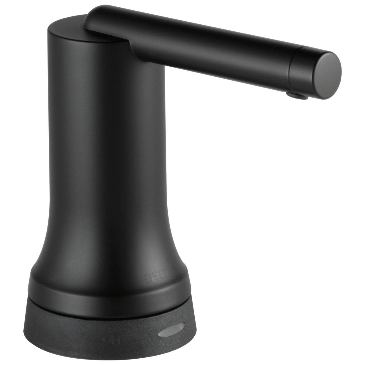 DELTA® 72065T-BL Trinsic® Contemporary Electronic Soap Dispenser With Touch2O.xt® Technology, 13 oz Capacity, Deck Mount, Brass, Domestic