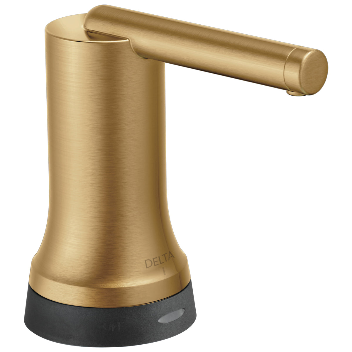 DELTA® 72065T-CZ Trinsic® Contemporary Electronic Soap Dispenser With Touch2O.xt® Technology, 13 oz Capacity, Deck Mount, Brass, Domestic