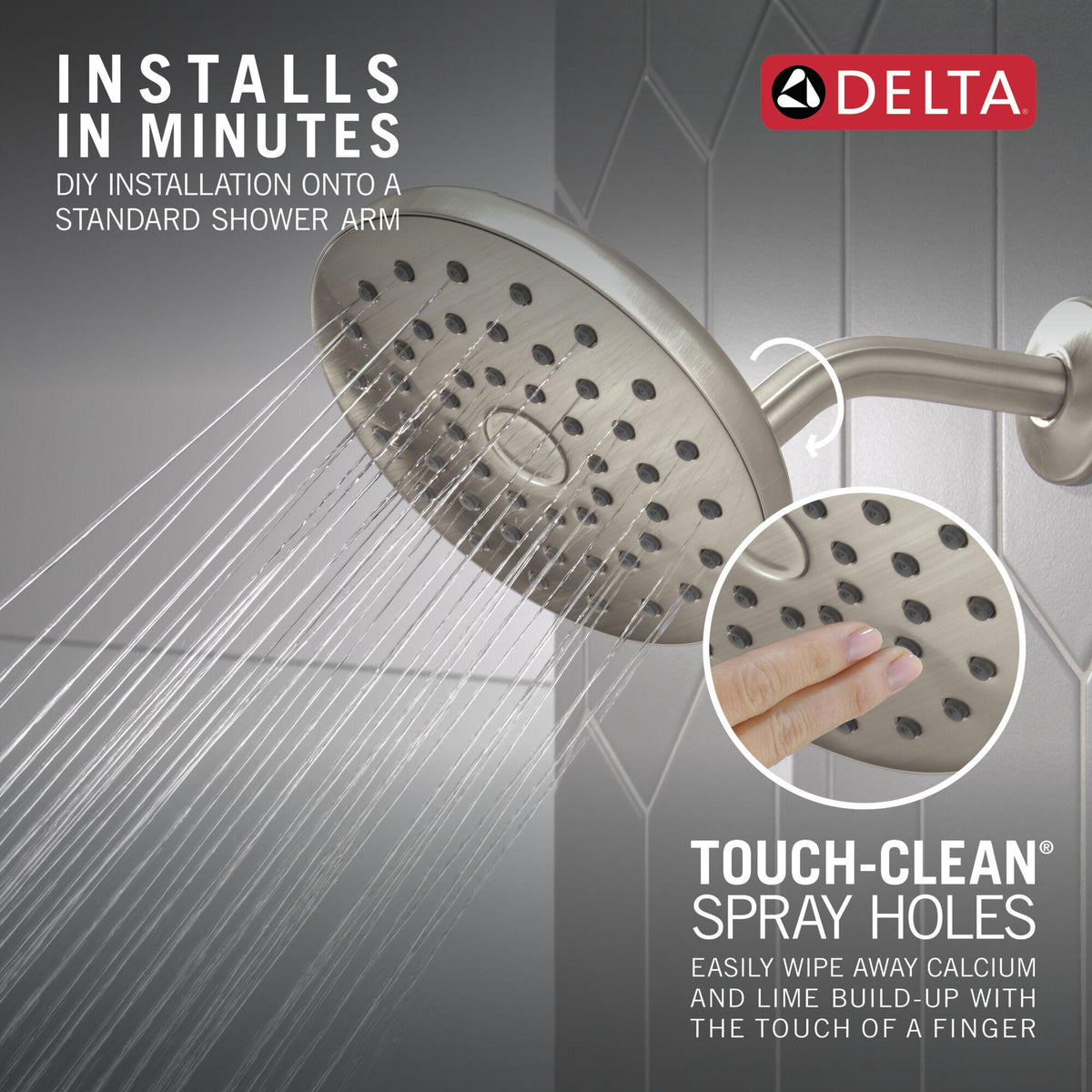 Pivotpro - Shower Head - Spotshield Brushed Nickel