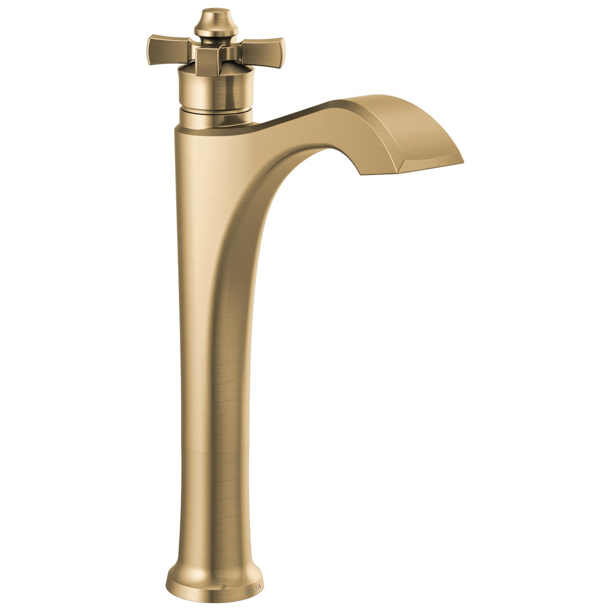 DELTA® 757-CZ-DST Dorval™ Vessel Bathroom Faucet, Commercial/Residential, 5-1/2 in Spout, 9-5/16 in H Spout, Champagne Bronze, 1 Handles, Import