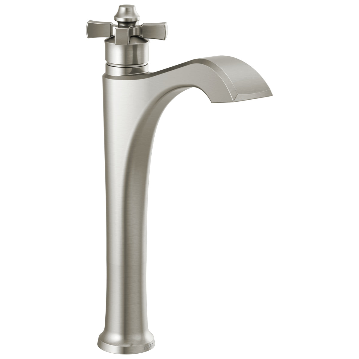 DELTA® 757-SS-DST Dorval™ Vessel Bathroom Faucet, Commercial/Residential, 5-1/2 in Spout, 9-5/16 in H Spout, Stainless, 1 Handles, Import