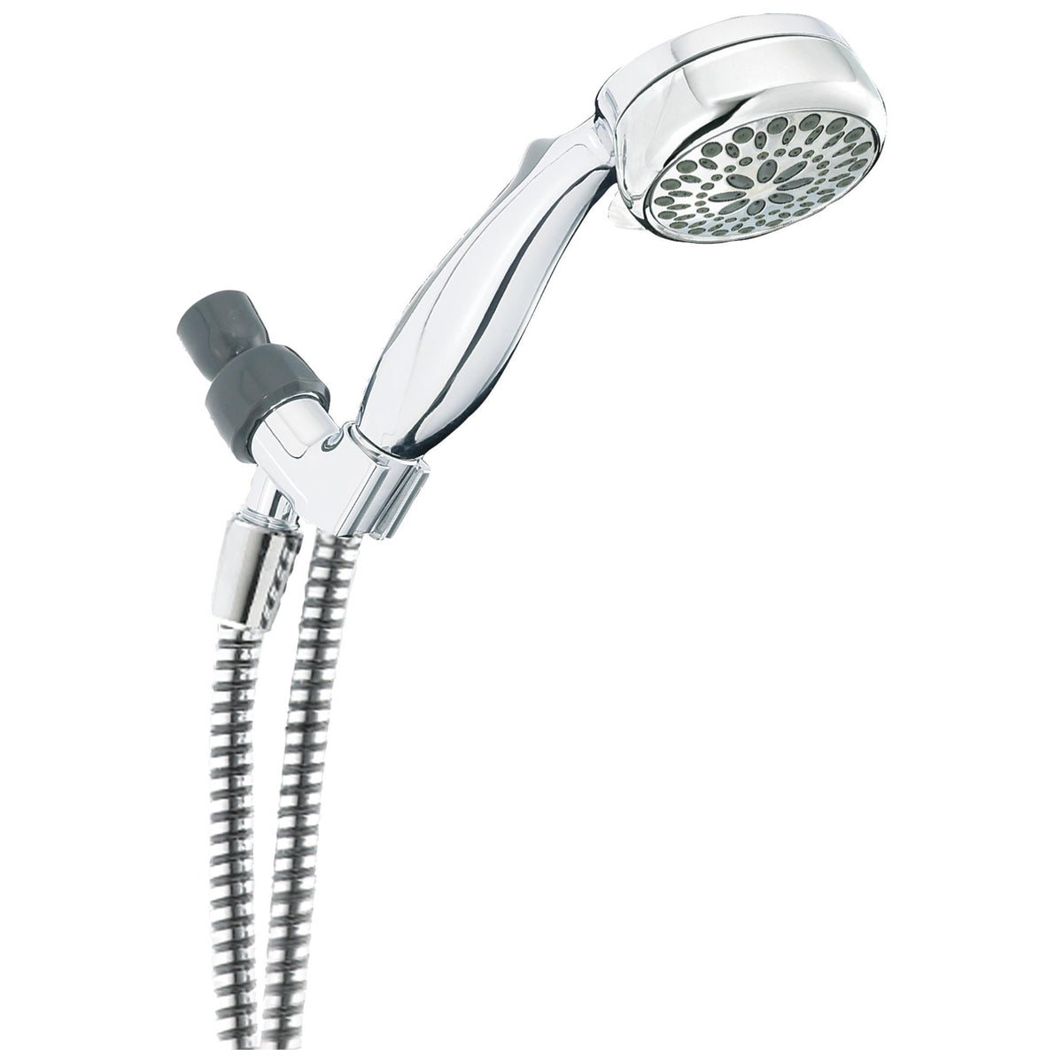 DELTA® Hand Shower, 3-3/8 in Dia 7 Shower Head, 2.5 gpm Flow Rate, 72 in L Hose, 1/2 in Connection, Import