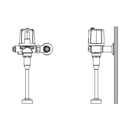 Commercial 81T231BTA-05-MMO-BL 81TBT/81THW Flush Valve, Battery, 8 gpm Flush Rate, 1 in FNPT or 3/4 in C Inlet, 25 psi Pressure, Matte Black