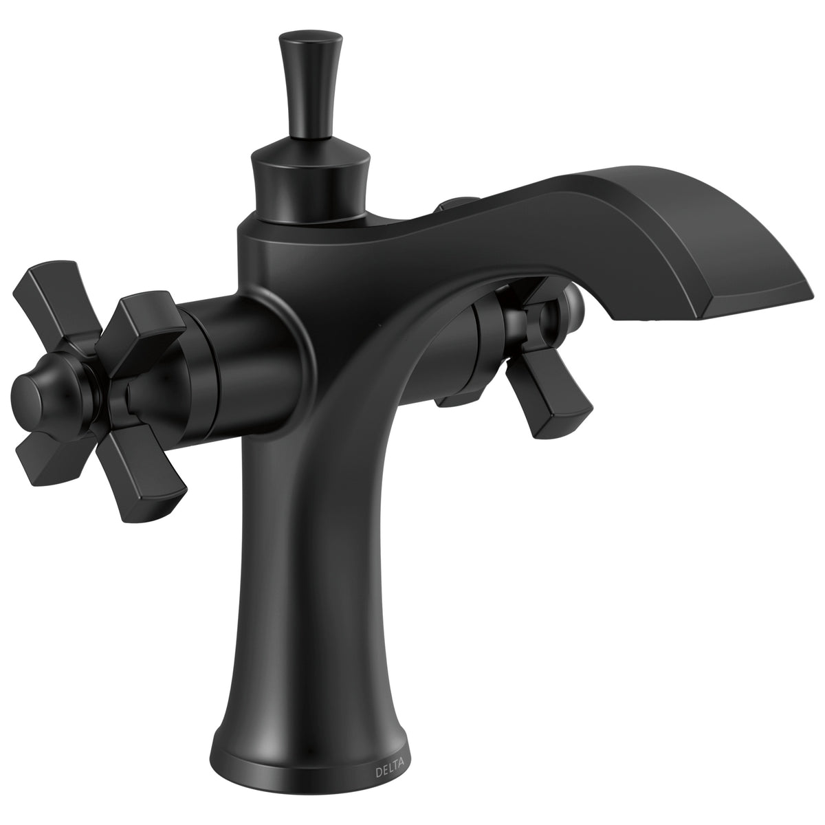 DELTA® 857 Dorval™ Monoblock Bathroom Faucet, DELTA® Dorval™ Monoblock Bathroom Faucet, Commercial/Residential, 1.2 gpm Flow Rate, 5-1/2 in H Spout, 2 Handles, 1 Faucet Holes, Function: Traditional