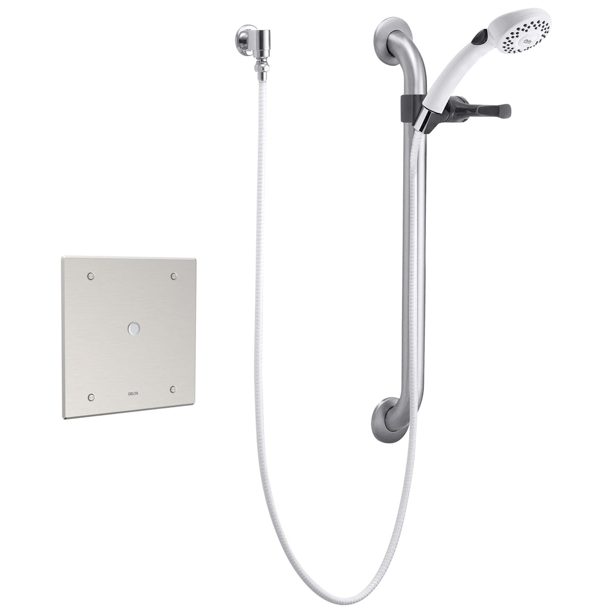 860T - Operated Pushbutton Electronic Shower System - Brass