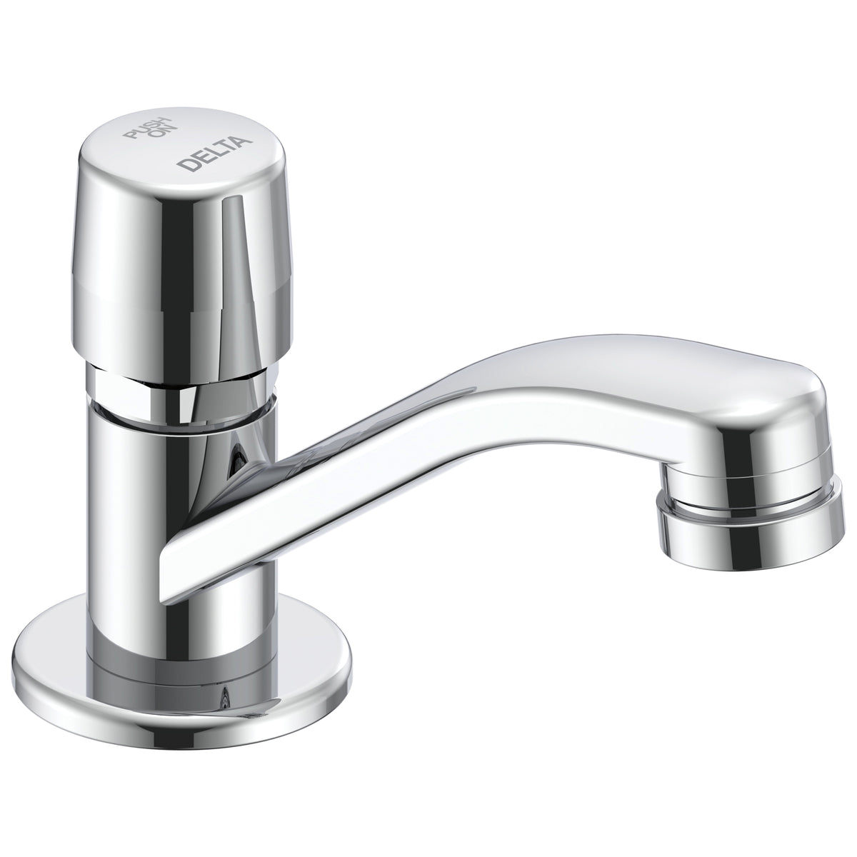 Commercial 86T1104 TECK® Metering Handwash Faucet, Commercial, 0.5 gpm Flow Rate, 1 Handle, 1 Faucet Hole, Polished Chrome