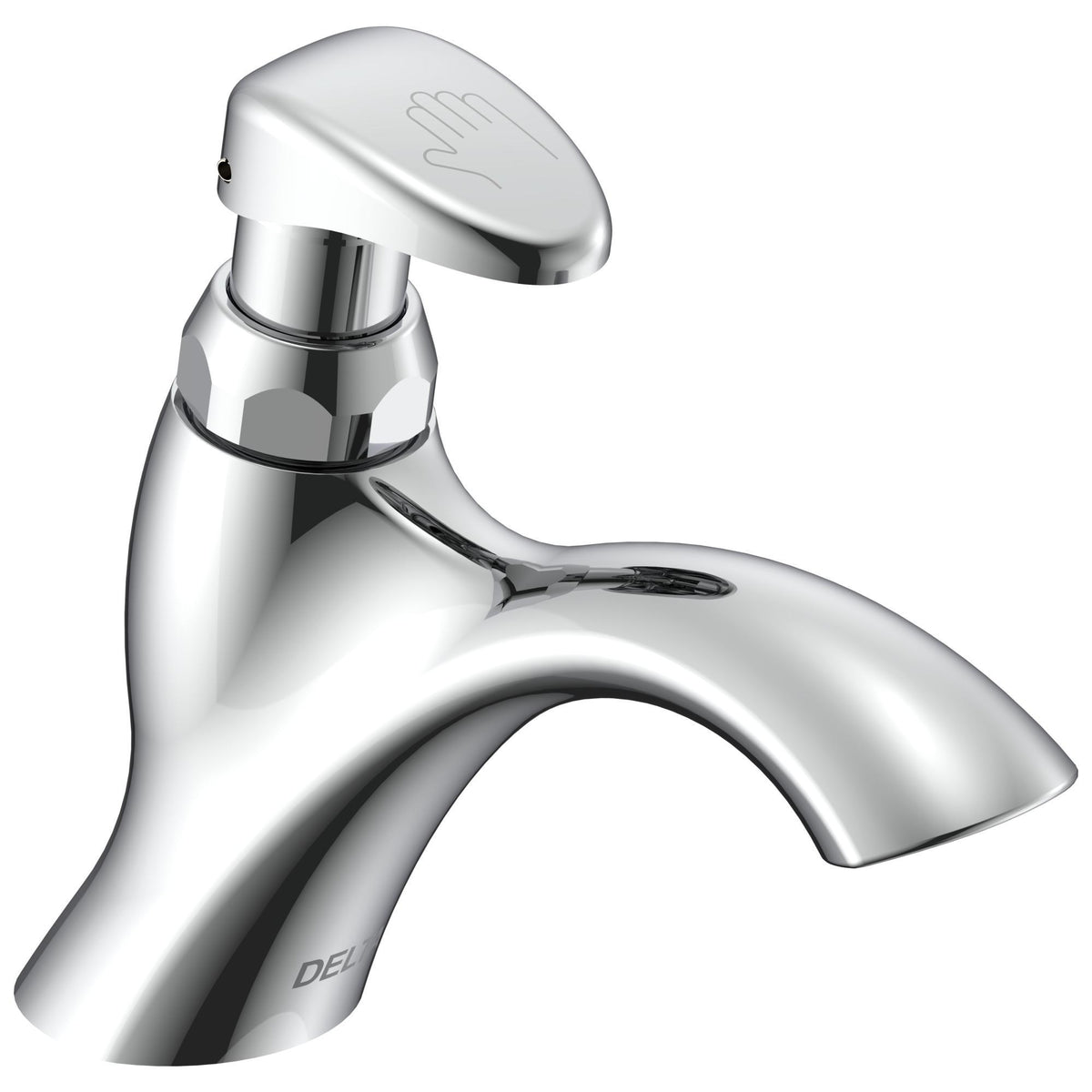 Commercial 87T905 Mixing Metering Handwash Faucet, TECK®, Commercial, 0.35 gpm Flow Rate, 2.7 in H Spout, 1 Handles, 1 Faucet Holes, Polished Chrome, Function: Traditional