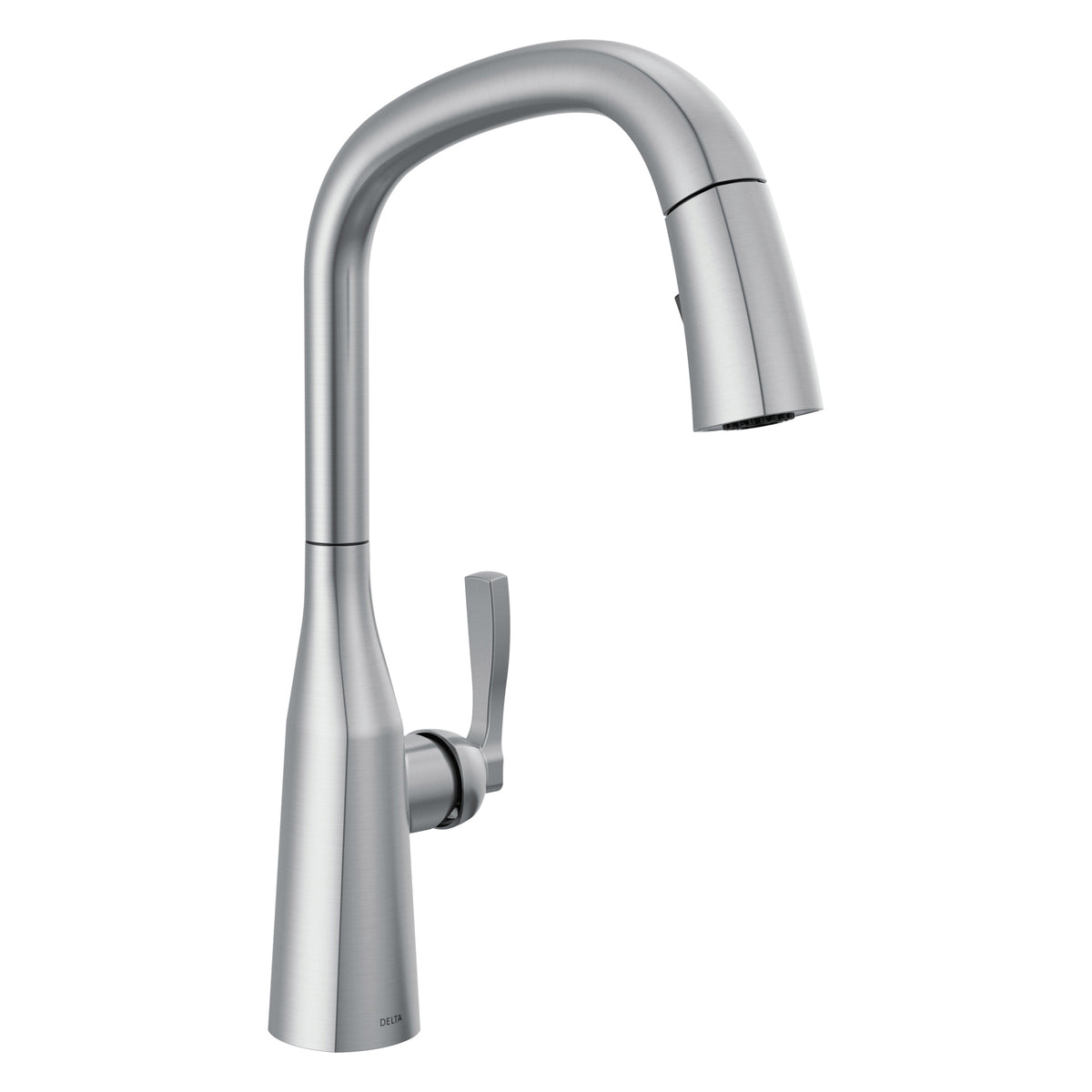 DELTA® 9176-AR-PR-DST Stryke® Pull-Down Kitchen Faucet, 1.8 gpm Flow Rate, Arctic Stainless, 1 Handles, 1 Faucet Holes, Commercial/Residential