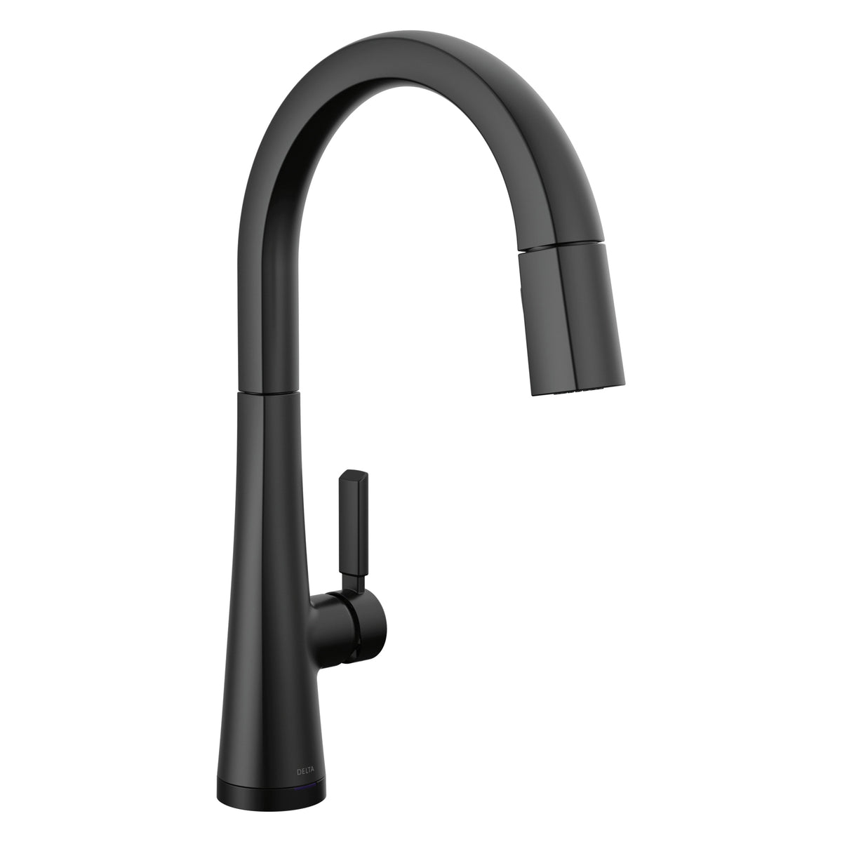 DELTA® 9191T-BL-DST Monrovia™ Pull-Down Kitchen Faucet With Touch2O® Technology, 1.8 gpm Flow Rate, Matte Black, 1 Handles, 1 Faucet Holes, Commercial/Residential