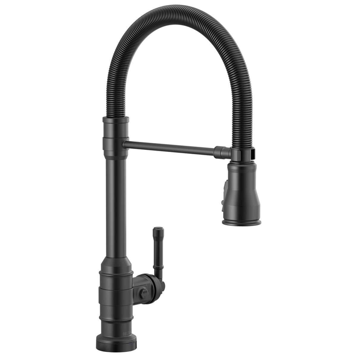 DELTA® 9690TL-BL-DST 9690TL-DST Broderick™ Pull Down Kitchen Faucet, 1.8 gpm Flow Rate, Matte Black, 1 Handles, 1, 3 Faucet Holes, Function: Kitchen