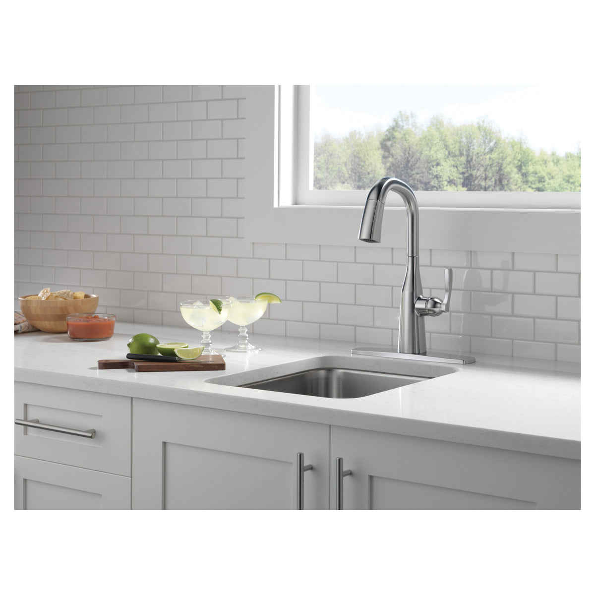 Stryke - Pull-Down Bar/Prep Faucet - Arctic Stainless