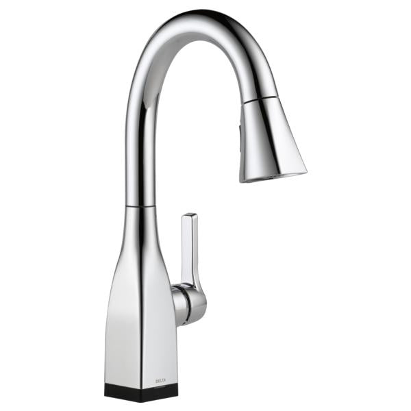 DELTA® 9983T-DST Pull-Down Bar/Prep Faucet, Mateo®, Polished Chrome, 1 Handle, 8 in Center, 1.8 gpm