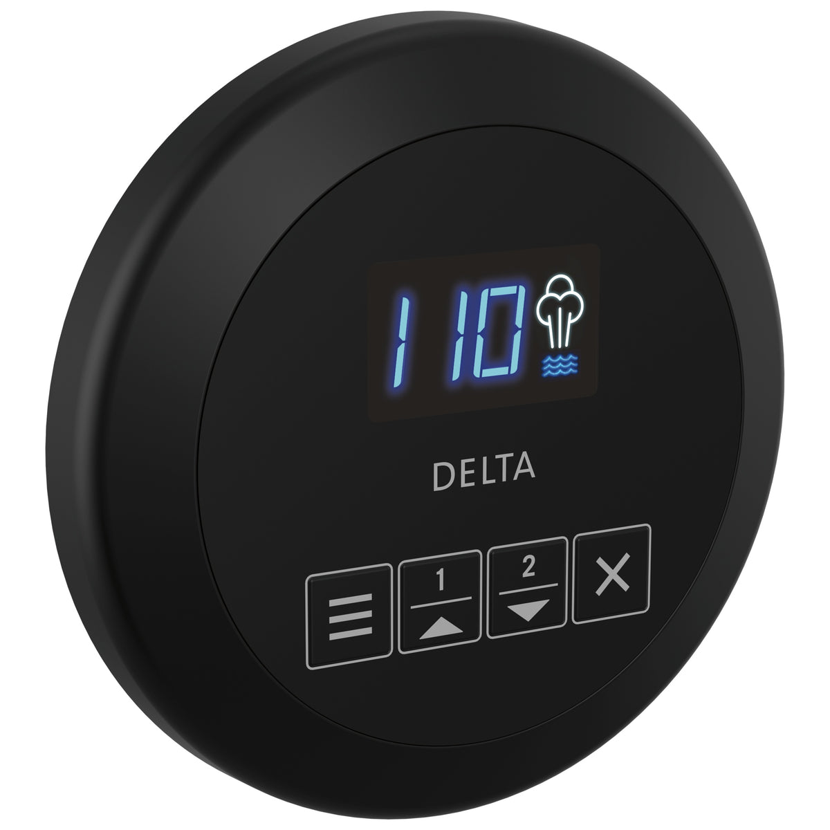 DELTA® EP103307BL Round Steam Shower Control, Digital Display, Matte Black, Domestic
