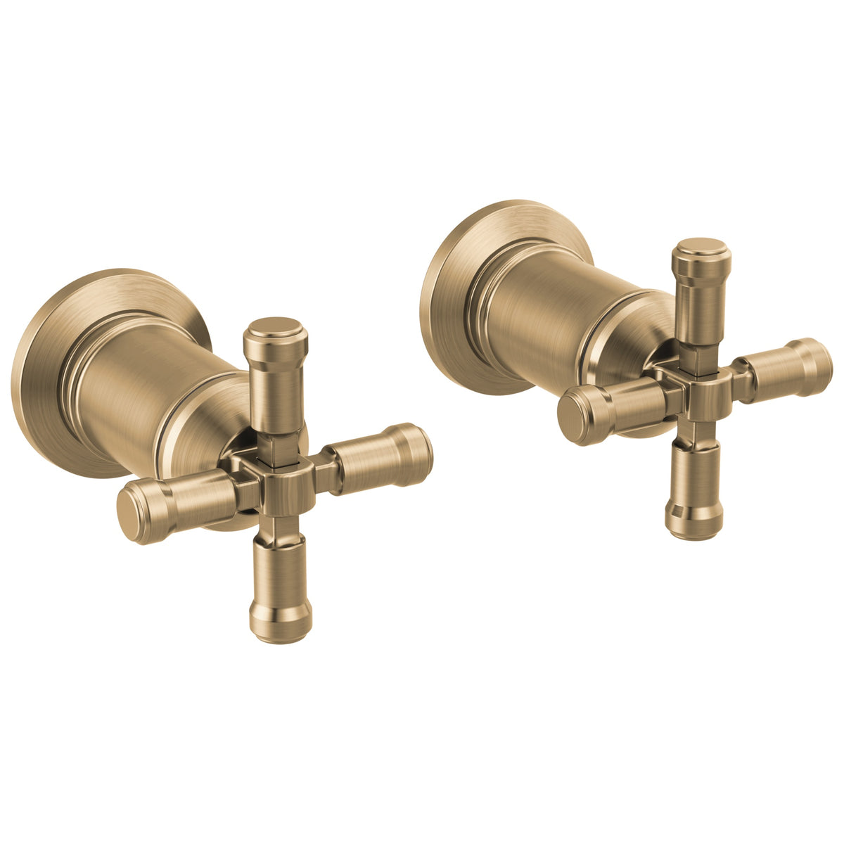 DELTA® H586CZ-PR Single Faucet Handle Kit, For Use With Broderick® Bath Collection Wall Mount Bathroom Faucet, Cross Handle, Zinc, Champagne Bronze, Import