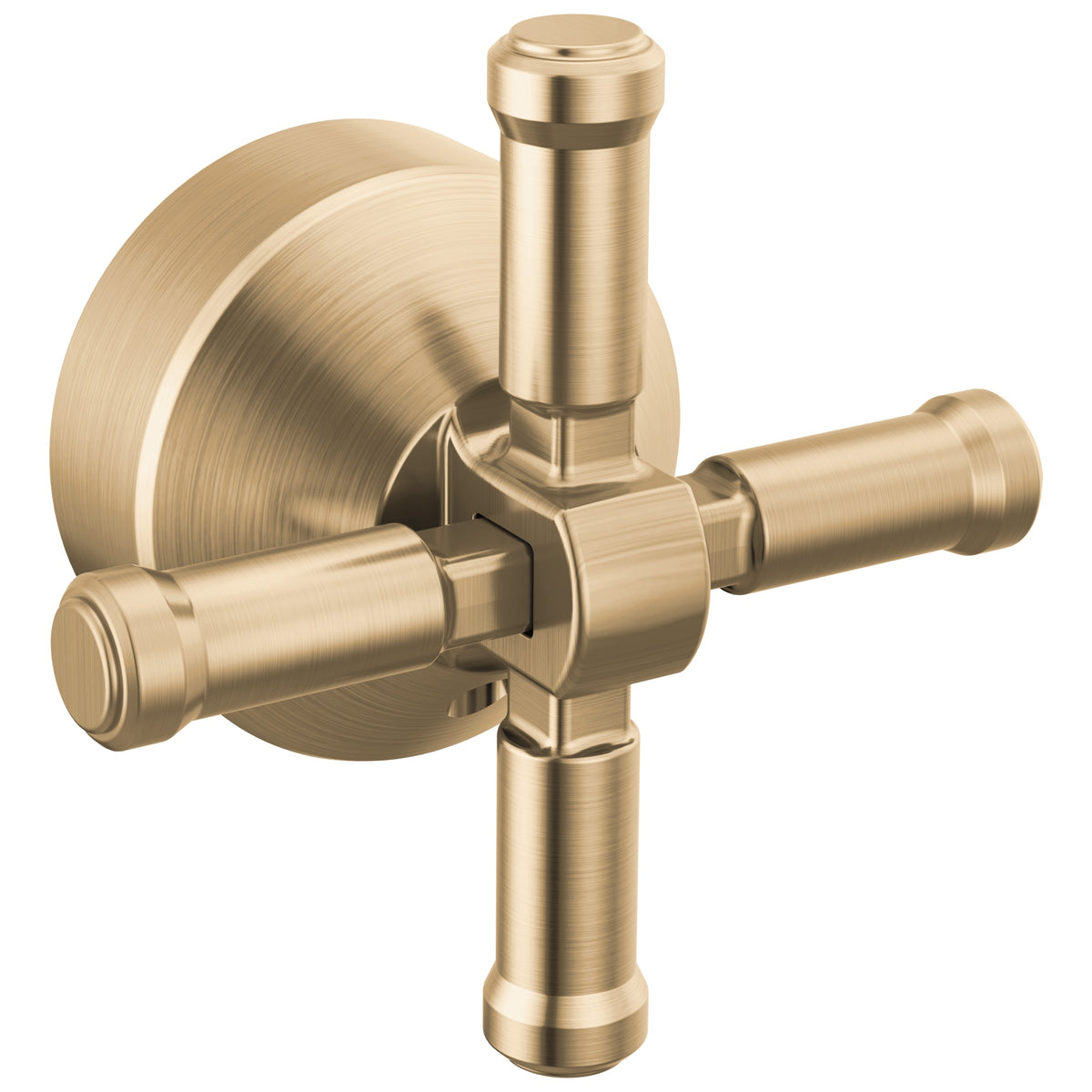 DELTA® H594CZ-PR Single Faucet Handle Kit, For Use With Broderick® Bath Collection Floor Mount Tub Filler, Cross Handle, Zinc, Champagne Bronze, Import